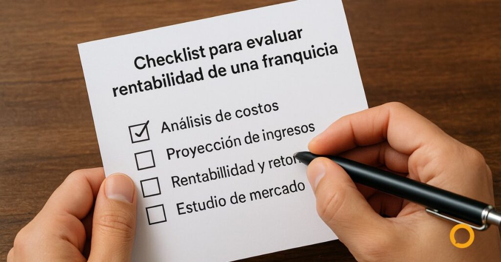 checklist evaluar rentabilidad de franquicia